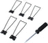 MY MIRONEY 5-Pack Adhesive Metal Easel Stand for Picture Frames - Tabletop Display Stand for Photo, Art, Painting, Black...