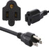 Power Cord Extension Splitter NEMA 5-15P 2 X NEMA 5-15R with 18AWG 2 Way Power Cord Splitter 3 Prong 1 to 2 Outlet Power Cable Strip for Kitchen H...