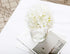DuHouse Artificial Bigger Silk Hydrangea Flower Heads with Stem Fake White Hydrangea Flowers for Wedding Home Garden Centerpiece Pack of 6...
