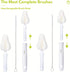 8 Pcs Sponge Nipple Bottle Brushes, Baby Bottle Brush with 3 Pcs Nipple Cleaner, 3 Pcs Replacement Heads and 2 Pcs Straw Brushes, White...