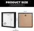 Muzilife 8x8 Shadow Box Picture Frame with Linen Board - Deep Wood & Glass Display Case Ready to Hang Memory Box Baby Sports Memorabilia, Pins, Aw...