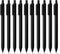 Kaco PURE Gel Pens Black Ink 0.7mm Medium Point, 10 Pieces Set, Original Design, Quick Drying Aesthetic Note Taking Pens Shcool Office Supplies Cu...