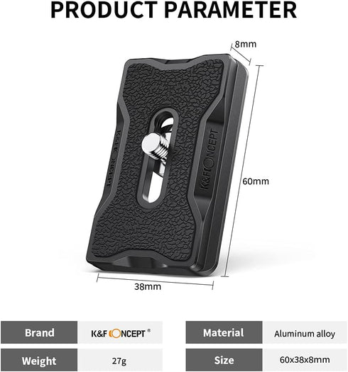 K&F Concept K-28 Camera Tripod Quick Release Mounting Plate...