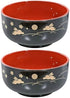 JapanBargain 2943, Soup Bowls Japanese Plastic Bowls Cereal Bowl Rice Bowl, Bunny and Moon Pattern, Made in Japan, 5-inch, 4 Pack...