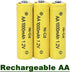 12 Counts 1.2V NI-CD AA 1000mAh Outdoor Solar Rechargeable Batteries Long Lasting for Landscape Lawn Lamps,Pathway Lights...