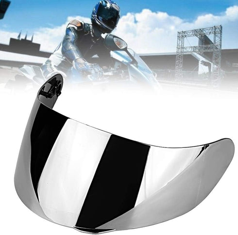 Qiilu Motorcycle Wind Helmet Lens Visor Full Face Fit For AGV K1 K3SV K5(Sliver)...