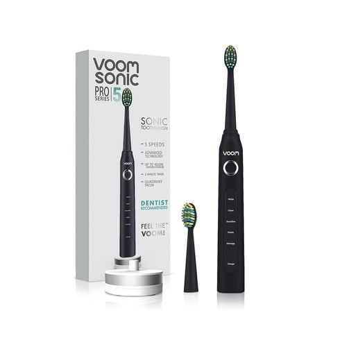 Voom Sonic Pro 5 Electric Toothbrush for Adults - Ultrasonic Electric Toothbrushes with Replacment Brush Head, Dentist Recommended Power Sonic Too...
