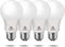 Energetic 4-Pack Light Bulbs 60 Watt Equivalent, A19 Daylight LED Light Bulbs, 15000 Hrs, E26 Base, UL Listed, Non-Dimmable, 9W 5000K Daylight Lig...