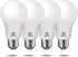 Energetic 4-Pack Light Bulbs 60 Watt Equivalent, A19 Daylight LED Light Bulbs, 15000 Hrs, E26 Base, UL Listed, Non-Dimmable, 9W 5000K Daylight Lig...
