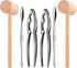 6Pcs Crab Crackers and Tools including 2 Forks 2 Lobster Crackers Nut Cracker and 2 Lobster Crab Mallets...