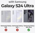 for Samsung Galaxy S24 Ultra 5G Case, Aluminum Metal Gorilla Glass Waterproof Shockproof Military Heavy Duty Sturdy Protector Cover,with Sliding C...