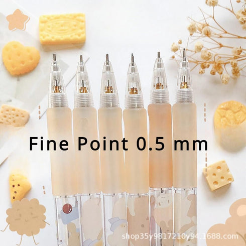Kawaii Caramel Bear Mecanical Pencils, Fine Point (0.5mm), 6 count, Bulk Mecanical Pencil for Back To School or Work, 1 Count (Pack of 6)...