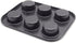 Muffin Pan 6 Cup Cupcake Baking Pan No Stick Carbon Steel Easy Clean...