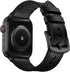 OUHENG Compatible with Apple Watch Band 49mm/46mm/45mm/44mm/42mm, Sweatproof Genuine Leather and Rubber Hybrid Band for iWatch Ultra 2/1 Series 10...