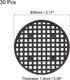 MECCANIXITY 30 Pcs Flower Pot Hole Mesh Pad 2.2" Invisible Rigid Round Plastic Bottom Grid Drainage Screens Prevent Soil Loss for Flower Plant, Bo...