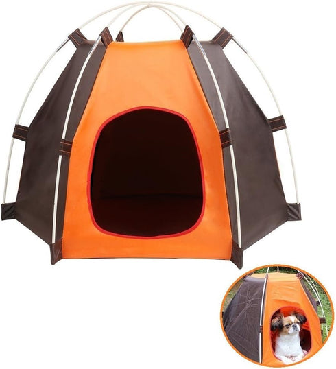 Portable Pet Camping Tent Outdoor Play Tent House for Dogs Cats Puppy Kitty - Foldable Waterproof Play Toy House Tent Bed Crate for Small Animal...