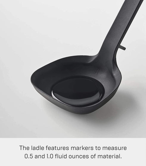 Yamazaki Home Tower Silicone Ladle - Ladle - Silicone, Black...