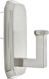 HIGH & MIGHTY 515804 Decorative Metal Hook, Easy Tool-Free Dry Wall Installation, Scalloped, Holds up to 25lb, Satin Nickel...