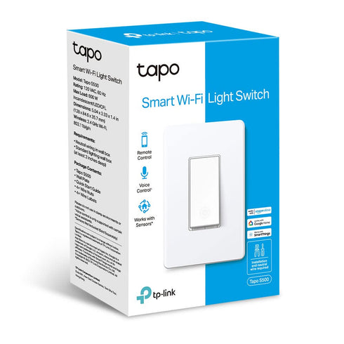 TP-Link Tapo Smart Light Switch, Single Pole, Neutral Wire Required, 2.4GHz Wi-Fi Light Switch Compatible with Alexa and Google Home, UL Certified...