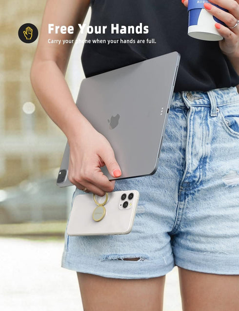 Phone Ring Holder, Lamicall Finger Ring Stand : Universal Cell Phone Cradle Kickstand Compatible with iPhone 13 12 11 Pro Xs Max XR X 8 7 6 6s Plu...