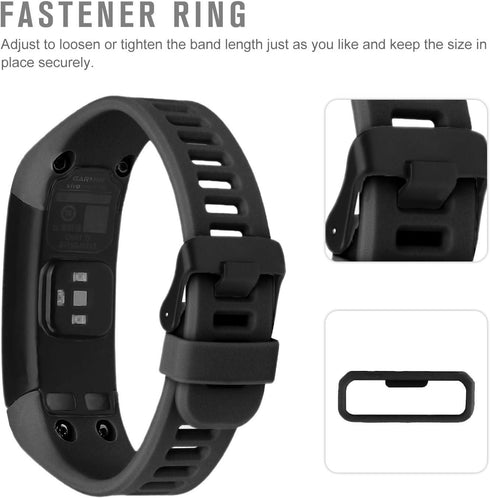 Bands Replacement Compatible with Garmin Vivosmart HR, Black Strap with Black Metal Buckle Fitness Sport Wristband, Screwdriver Included...