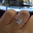 XIALV Rose Gold Plated Cubic Zirconia 2 Carats Oval Cut Ring Simulated Diamond CZ Wedding Engagement Ring for Women (US size 7)...