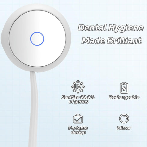 YourMate Toothbrush Sanitizer Covers Rechargeable Travel Toothbrush Case with Magnetic Holder for Houshold and Traveling White...