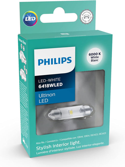 Philips 6418 Ultinon LED Bulb (White), 1 Pack...