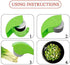 Herb Roller Mincer, AOZBZ Manual Hand Scallion Chive Mint Cutter with 6 Stainless Steel Blade Kitchen vegetable chop...