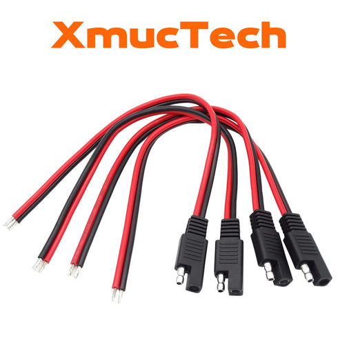 14AWG 1 Feet 2 PCS SAE Connector Quick Disconnect Plug Extension Cable, SAE Extension Cable for Automotive, RV, Motorcycle Cars Tractor, Solar Pan...
