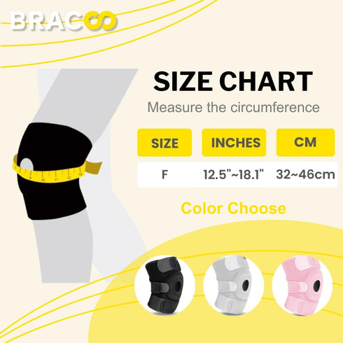Bracoo Knee Support Brace for Men Women, Adjustable Compression Sleeve Wrap Patellar Pad Tendon - Arthritis Pain, meniscus tear, Injury Recovery, ...