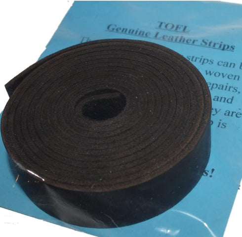 TOFL Genuine Top-Grain Leather Strap | 72 Inches Long | 7/8 Inch Wide | 1/8 Inch Thick (7-8 oz) | 1 Leather Strip Black...