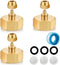 Garden Hose Drip Irrigation Adapter,Brass 3/4"GHT Female Thread to 1/4 Water Hose drip Irrigation Fittings Hose Adapter (3 Set)...