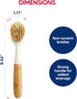 HIC Kitchen Dish Scrubbing Brush, Bamboo with Non-Scratch Bristles...