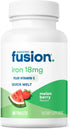 Bariatric Fusion Iron Supplement for Women Quick Melt | Sugar Free Dissolvable Chewable Iron Tablets | Ferrous Fumarate 18 mg Iron with Vitamin C ...
