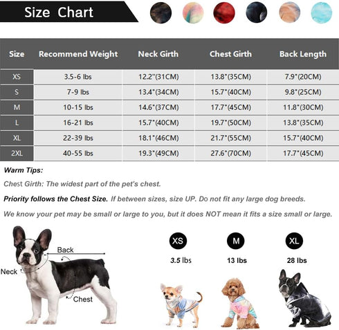 Tie Dye Dog Hoodie Puppy Sweater Sweatshirt, Cold Weather Coat Pet Clothes for Dog Cat...