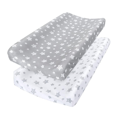 Changing Pad Cover for Boys Girls 2 Pack, Lovely Print Soft Unisex Diaper Change Table Sheets, Fit 32"x16" Contoured Pad, Comfy Cozy 2-Pack Cradle...
