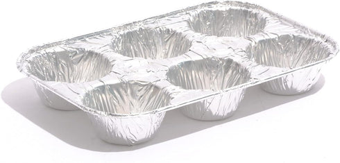 Muffin Pan | 6-Cup Cupcake Aluminum Pans Favorite Muffin Tin Size for Baking Cupcakes - Standard Size (6-cup-20Pack)...