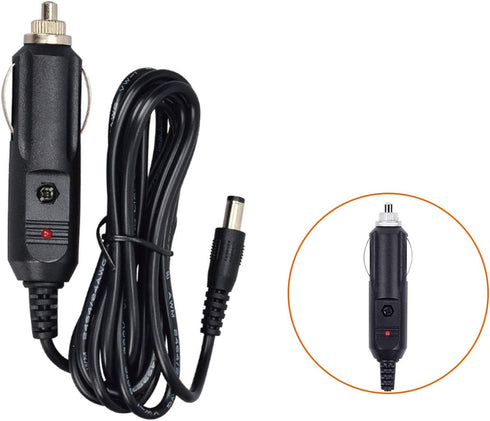 Snailax 12V Car Adapter Compatible for All Comfier Nekteck Neck Shoulder Massager, Back Massage Cushion,Power Supply Adapter Cable with LED for Ca...