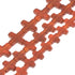 12mm Carved Red Agate Cross Charms Bead Gemstone Jewelry Making Supplies Loose Bead 16 Inch...