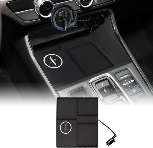 Compatible with Honda CRV 2023 Wireless Phone Charging Pad Silicone Material Dual Charging Ports Charger Station 15W Adapter for Smartphone...