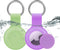 Waterproof AirTag Holder 2 Pack, Soft Silicone Airtag Keychain Waterproof Compatible with Apple Air Tag, Anti-Scratch Protective AirTag Case Holde...