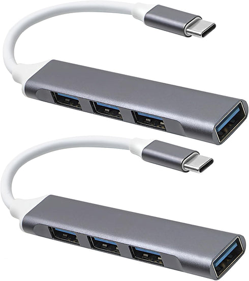 2pcs USB C Hub USB Hub 3.0,4-Port USB C to USB Adapter USB to USB C Adapter,Ultra-Slim USB C Adapter USB Splitter,USB C Dock USB Extender for Lapt...