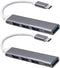 2pcs USB C Hub USB Hub 3.0,4-Port USB C to USB Adapter USB to USB C Adapter,Ultra-Slim USB C Adapter USB Splitter,USB C Dock USB Extender for Lapt...