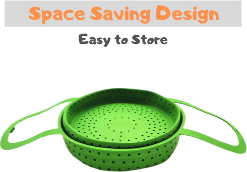 Silicone Steamer Basket | Foldable, Space-Saving | Fits 6,8 Qt Instant Pot and Similar-Sized Pressure Cookers Accessories...