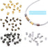 1400 Pieces Brass Tube Crimp Beads Wire Guardians Crimp Bead Knot Covers Bead Tips Knot Covers for DIY Bracelets Necklaces Jewelry Making Crafts S...