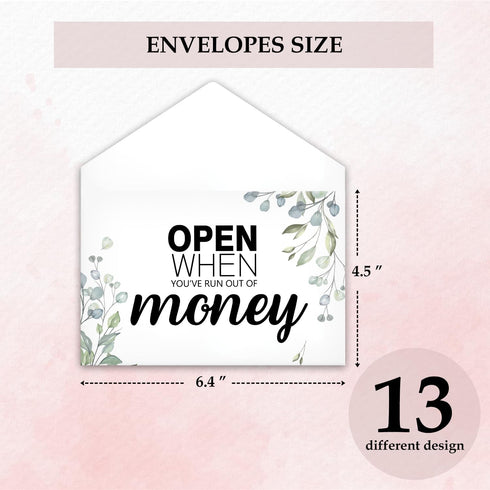 Open When you Envelope Set for Him Her, College Care Package Kit for Freshman College Teen, Daughter Son Leaving Home New Semester Gift, Motivatio...