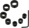 7PCS Drill Stop Bit Collar Set 1/8", 3/16", 1/4", 5/16", 3/8", 7/16", 1/2" with Allen Wrench to Tighten The Stops Set-Screws, Locator Limit Ring, ...