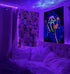 Jhdstore Blacklight Horror Face Tapestry UV Reactive Tapestries Wall Hanging Glow in The Dark Party Backdrop Tapestry for Bedroom Living Room - 29...