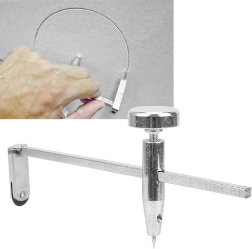 Dry Wall Circle Cutter, Stainless Steel Drywall Circle Hole Cutter Steel Shaft Plasterboard Saw Adjustable Pivot Point Drywalls Tools for Cutting ...
